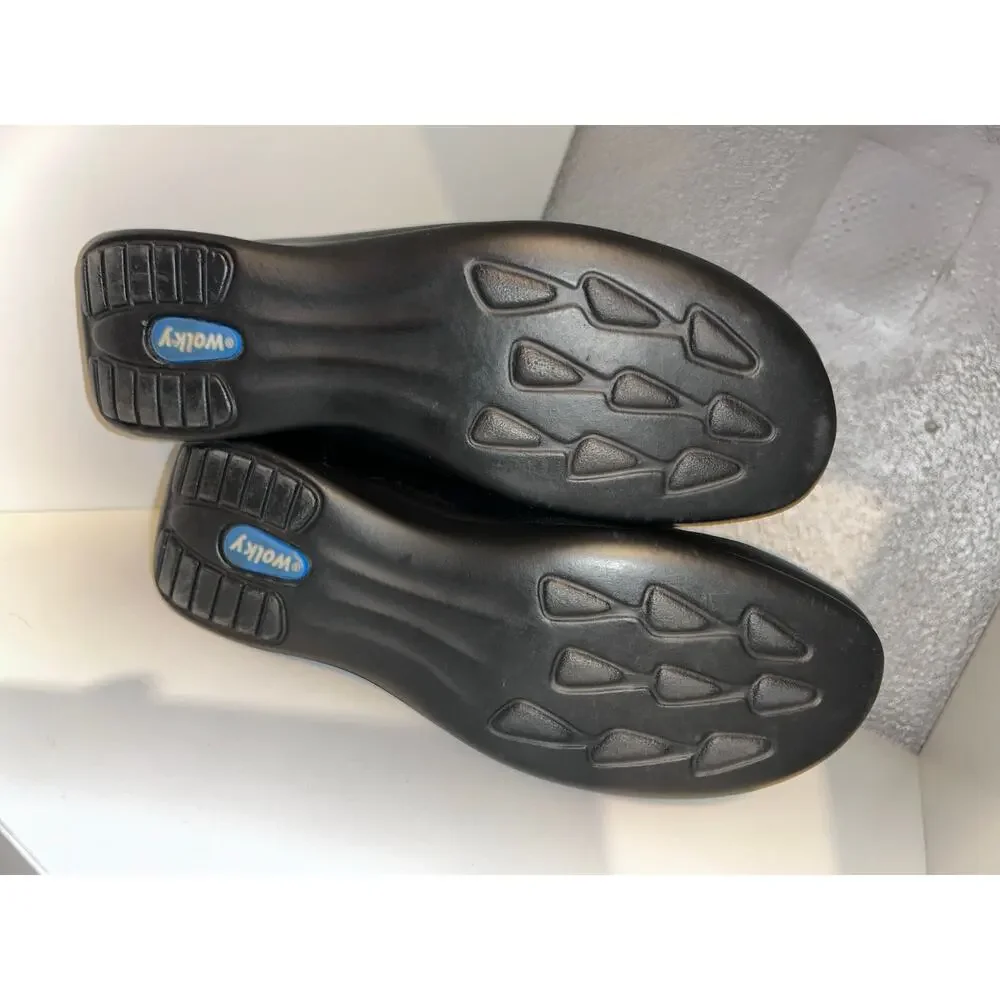 Wolky Ambrosia Mary Jane Shoes Black Leather Comfort Strap EU 38 US 7.5 Comfort